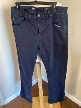 AG Adriano Goldschmied Everett Slim Straight Leg Sueded Pants 34x32